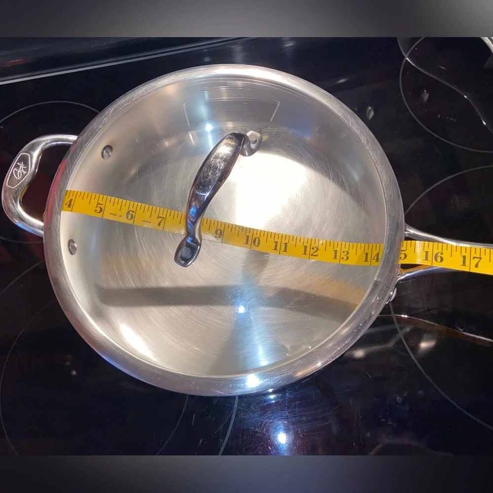 Guy Fieri Large 4 Quart Stainless Steel Stove Top Cookware & Original Lid- VGU